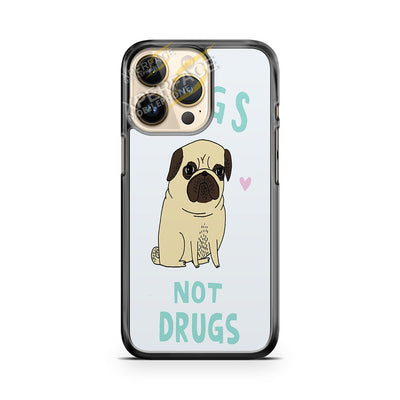 pugs not drugs iPhone 14 Pro Case Cover