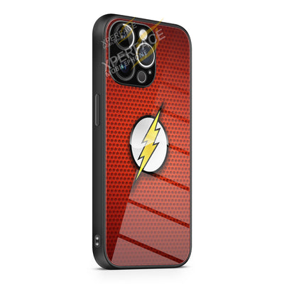 Justice League The Flash Logo 2 iPhone 15 | iPhone 15 Plus | iPhone 15 Pro | iPhone 15 Pro Max Glass Case cover