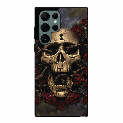 skull entwined with roses Samsung Galaxy S23 Ultra | Samsung Galaxy S24 Ultra case