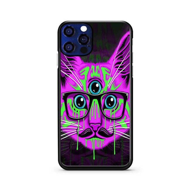 Trippy 3 Eyed Cat iPhone 12 Pro case - XPERFACE