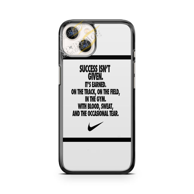 success isnt given nike iPhone 14 Plus Case Cover