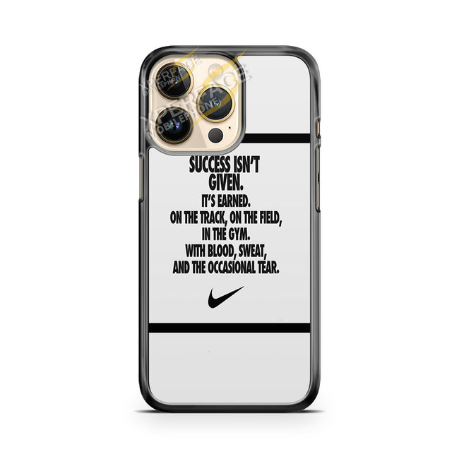 success isnt given nike iPhone 14 Pro Case Cover