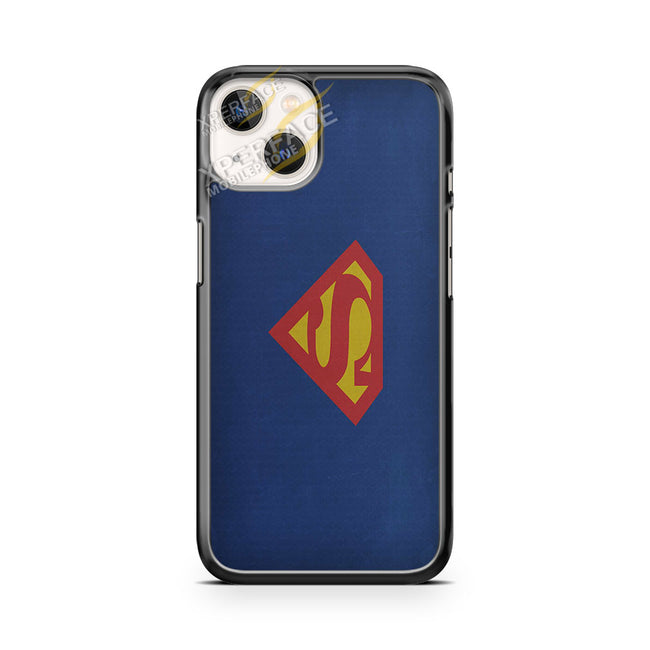 superman logo on blue iPhone 14 Plus Case Cover