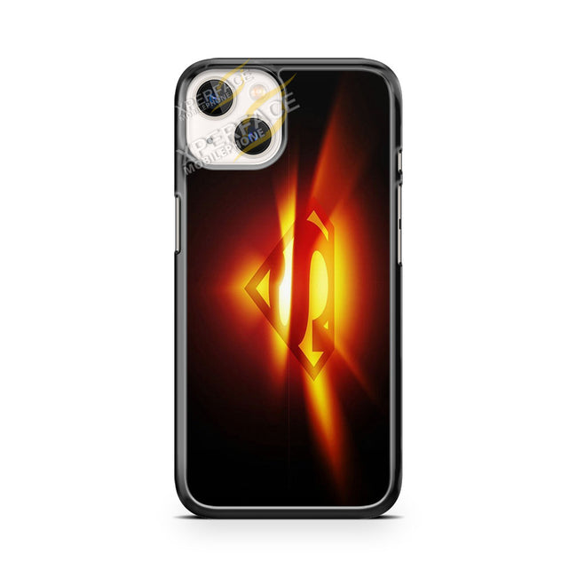 superman symbol red lighting effect iPhone 14 Plus Case Cover