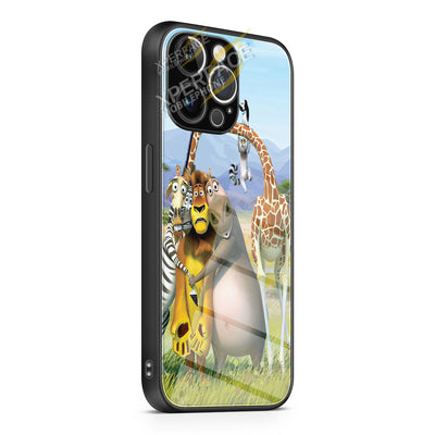 Madagascar Zoo- iPhone 15 | iPhone 15 Plus | iPhone 15 Pro | iPhone 15 Pro Max Glass Case cover