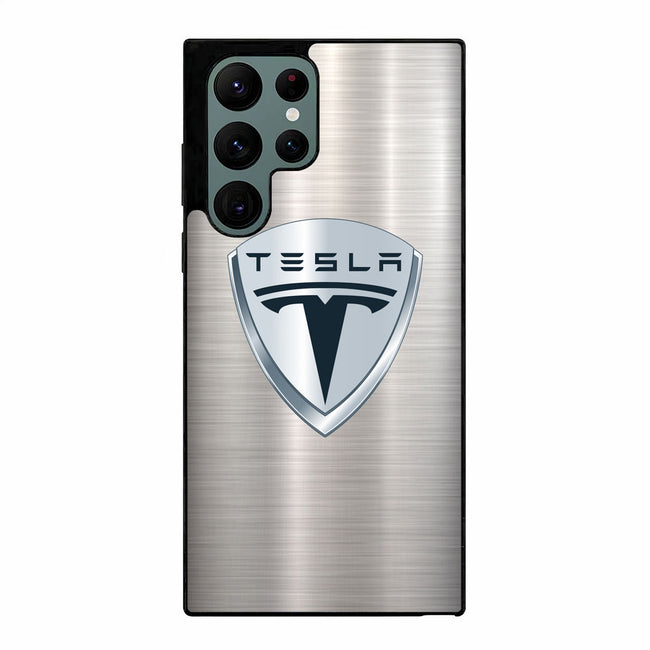 tesla motors brushed metal logo Samsung Galaxy S23 Ultra | Samsung Galaxy S24 Ultra case