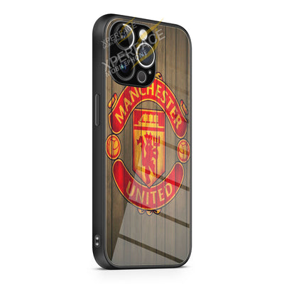 manchester united devils wood iPhone 15 | iPhone 15 Plus | iPhone 15 Pro | iPhone 15 Pro Max Glass Case cover