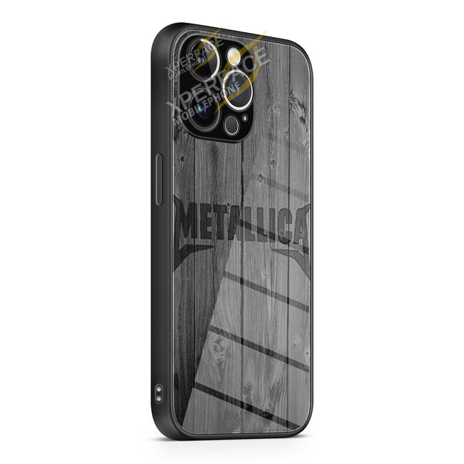 Metallica Cover Album Font iPhone 15 | iPhone 15 Plus | iPhone 15 Pro | iPhone 15 Pro Max Glass Case cover