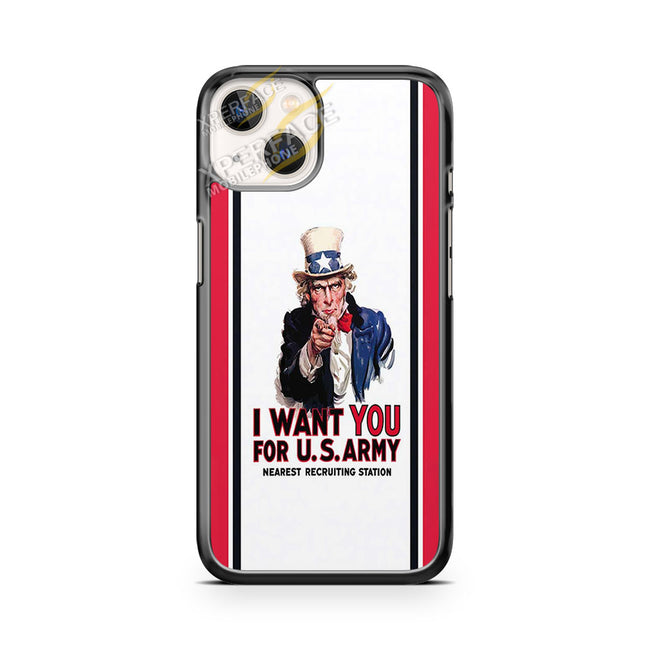 uncle sam vintage war poster iPhone 14 Plus Case Cover