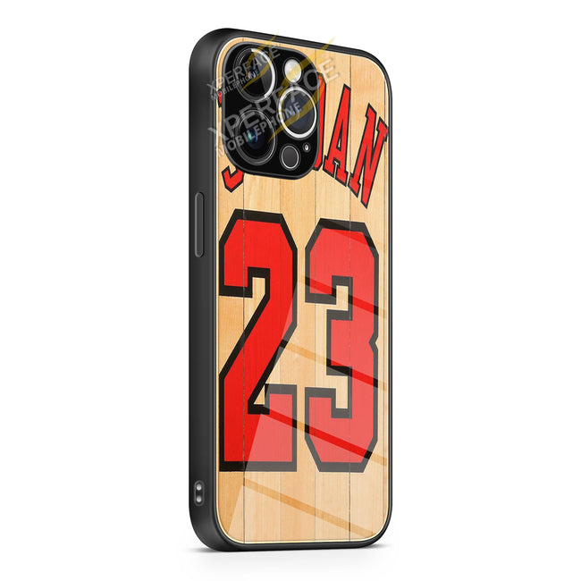 michael jordan 23 basketball iPhone 15 | iPhone 15 Plus | iPhone 15 Pro | iPhone 15 Pro Max Glass Case cover