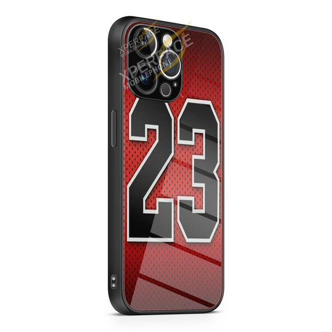 michael jordan 23 number iPhone 15 | iPhone 15 Plus | iPhone 15 Pro | iPhone 15 Pro Max Glass Case cover