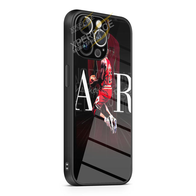 MICHAEL JORDAN AIR iPhone 15 | iPhone 15 Plus | iPhone 15 Pro | iPhone 15 Pro Max Glass Case cover