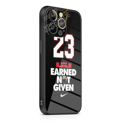 Michael Jordan earned not given iPhone 15 | iPhone 15 Plus | iPhone 15 Pro | iPhone 15 Pro Max Glass Case cover