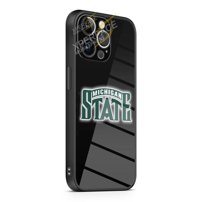 Michigan State Icon iPhone 15 | iPhone 15 Plus | iPhone 15 Pro | iPhone 15 Pro Max Glass Case cover