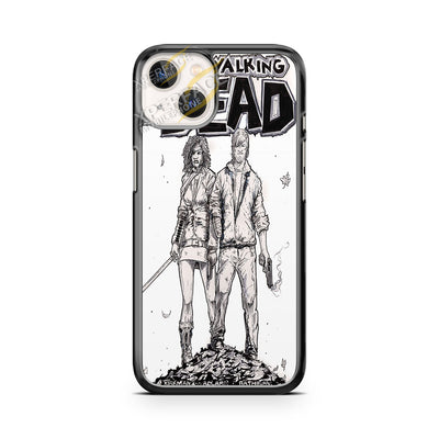 walking dead michonne comics bw iPhone 14 Plus Case Cover