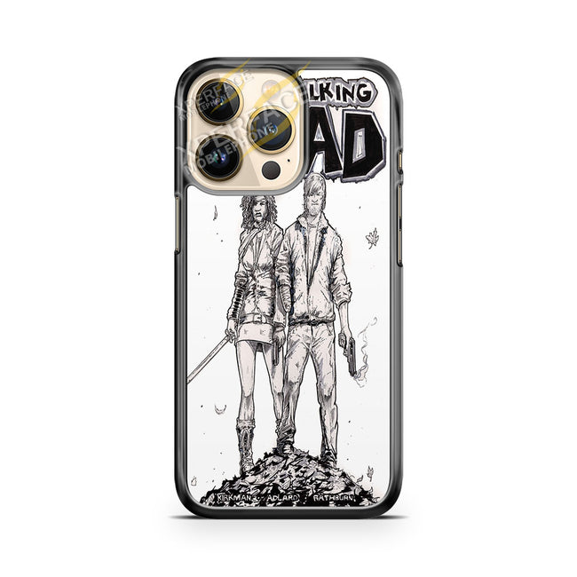 walking dead michonne comics bw iPhone 14 Pro Case Cover