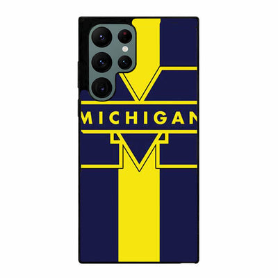 Michigan stripes vertical Samsung Galaxy S23 Ultra case cover