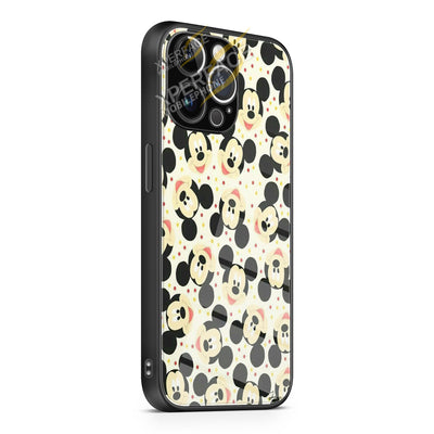 mickey mouse disney pattern iPhone 15 | iPhone 15 Plus | iPhone 15 Pro | iPhone 15 Pro Max Glass Case cover