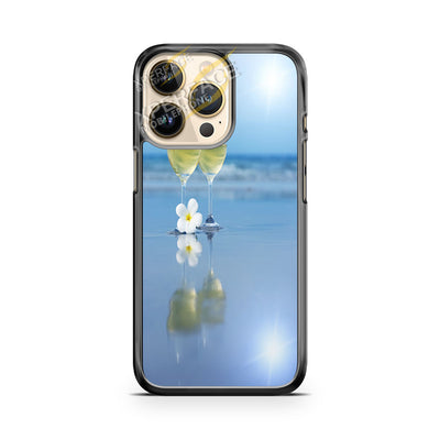 wine wht on beach iPhone 14 Pro Case Cover