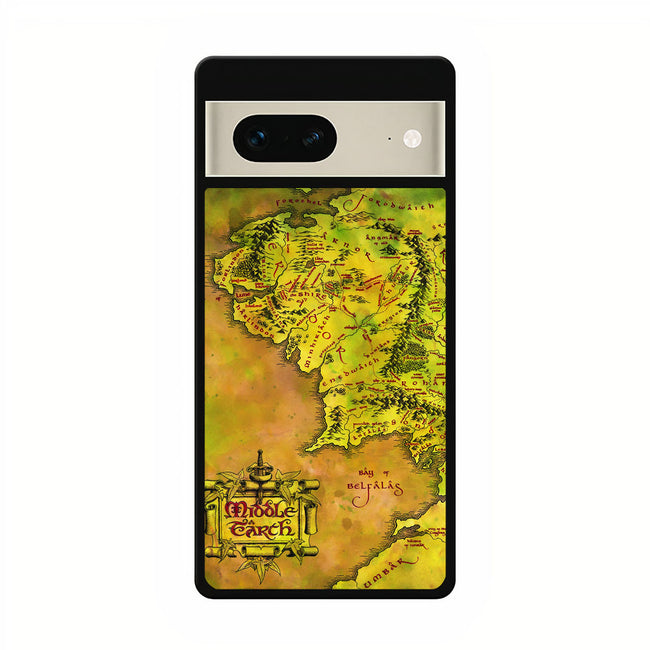 Middle Earth Map google pixel 7 pro case cover