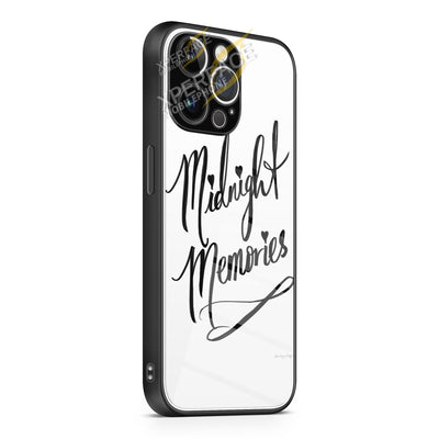 Midnight Memories cursive 2 iPhone 15 | iPhone 15 Plus | iPhone 15 Pro | iPhone 15 Pro Max Glass Case cover