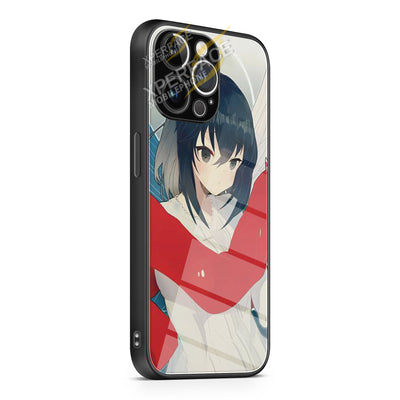 Mikasa Ackerman Red Scarf iPhone 15 | iPhone 15 Plus | iPhone 15 Pro | iPhone 15 Pro Max Glass Case cover