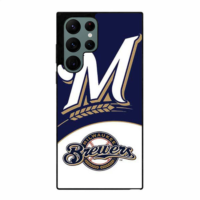 Milwaukee Brewers Blue Wht Samsung Galaxy S23 Ultra case cover