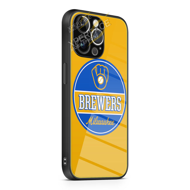 Milwaukee Brewers Icon iPhone 15 | iPhone 15 Plus | iPhone 15 Pro | iPhone 15 Pro Max Glass Case cover