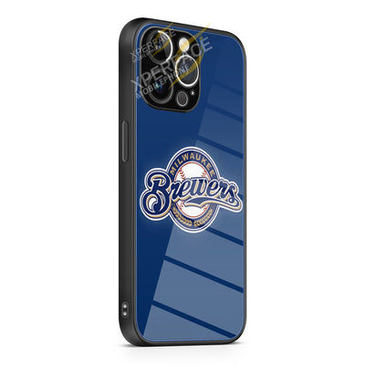 Milwaukee Brewers Logo iPhone 15 | iPhone 15 Plus | iPhone 15 Pro | iPhone 15 Pro Max Glass Case cover