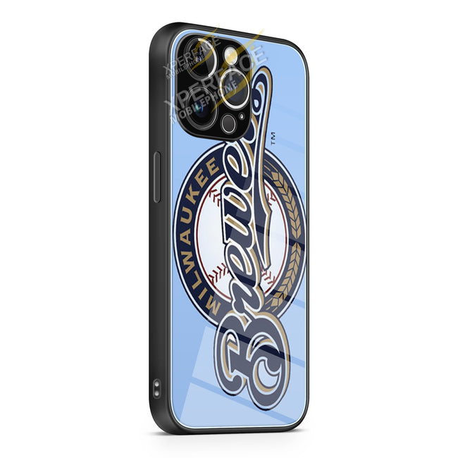 Milwaukee Brewers Symbol iPhone 15 | iPhone 15 Plus | iPhone 15 Pro | iPhone 15 Pro Max Glass Case cover