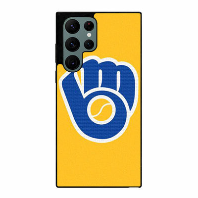 Milwaukee Brewers Yellow Samsung Galaxy S23 Ultra case cover