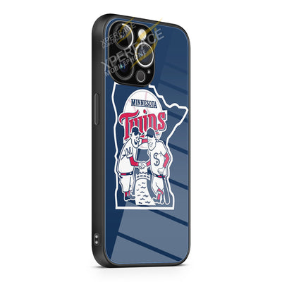 Minnesota Twins Logo iPhone 15 | iPhone 15 Plus | iPhone 15 Pro | iPhone 15 Pro Max Glass Case cover