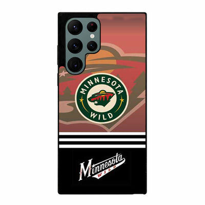 Minnesota Wild logos stripes red fade Samsung Galaxy S23 Ultra case cover