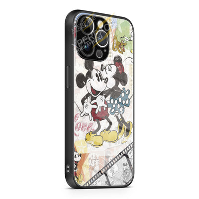 Minnie and Mickey Mouse iPhone 15 | iPhone 15 Plus | iPhone 15 Pro | iPhone 15 Pro Max Glass Case cover