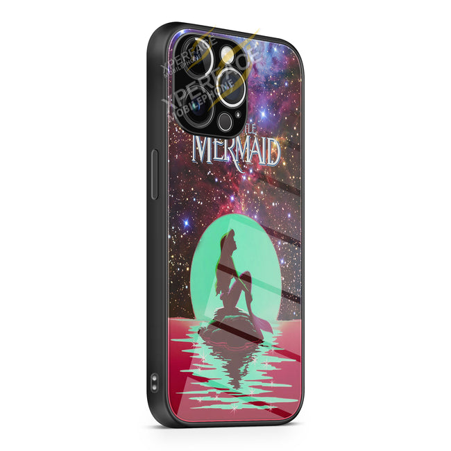 Moon light Ariel Little Mermaid iPhone 15 | iPhone 15 Plus | iPhone 15 Pro | iPhone 15 Pro Max Glass Case cover