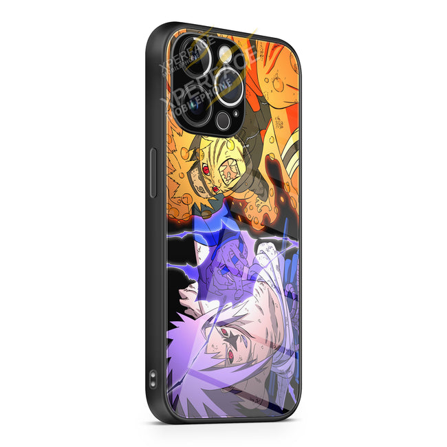 Naruto and Sasuke iPhone 15 | iPhone 15 Plus | iPhone 15 Pro | iPhone 15 Pro Max Glass Case cover