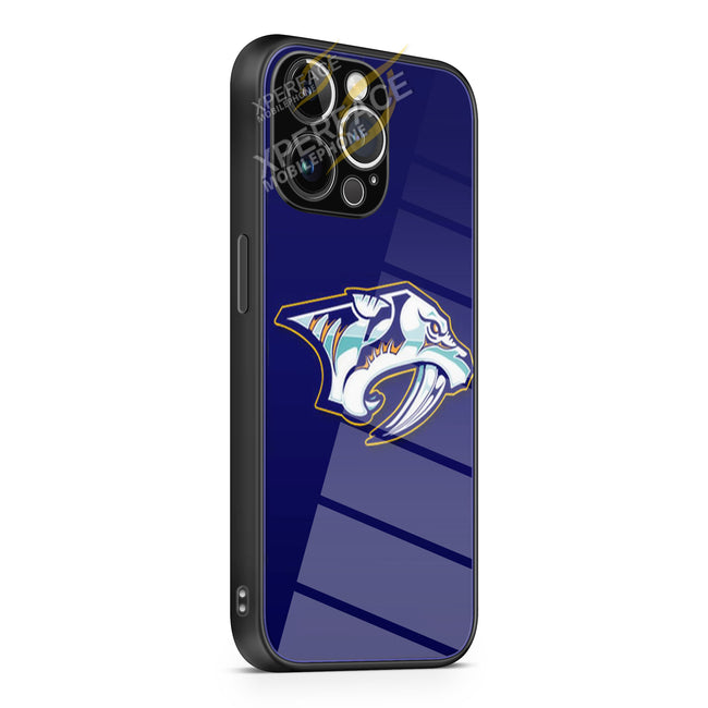 Nashville Predators Blue iPhone 15 | iPhone 15 Plus | iPhone 15 Pro | iPhone 15 Pro Max Glass Case cover