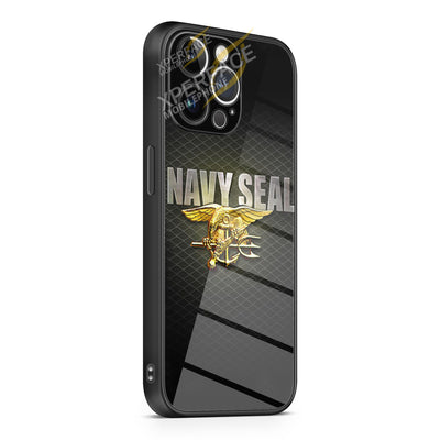 Navy SEAL Logo iPhone 15 | iPhone 15 Plus | iPhone 15 Pro | iPhone 15 Pro Max Glass Case cover