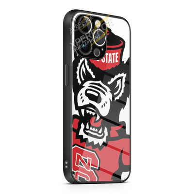 Nc State wolf logo iPhone 15 | iPhone 15 Plus | iPhone 15 Pro | iPhone 15 Pro Max Glass Case cover