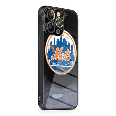 New York Mets Fade To Black iPhone 15 | iPhone 15 Plus | iPhone 15 Pro | iPhone 15 Pro Max Glass Case cover