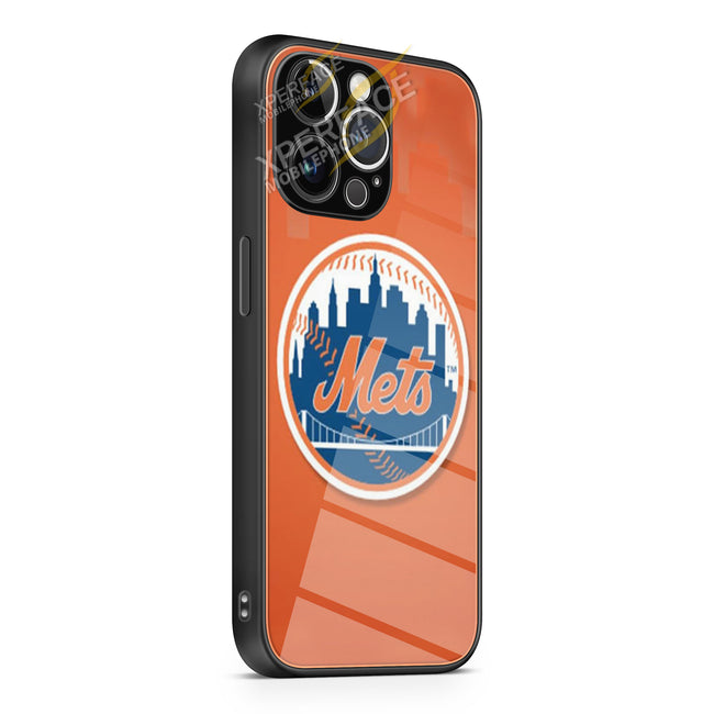 New York Mets Logo iPhone 15 | iPhone 15 Plus | iPhone 15 Pro | iPhone 15 Pro Max Glass Case cover