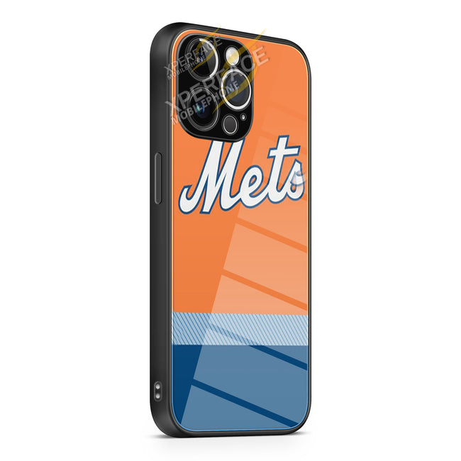 New York Mets MLB iPhone 15 | iPhone 15 Plus | iPhone 15 Pro | iPhone 15 Pro Max Glass Case cover