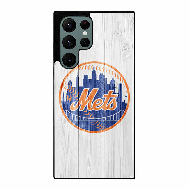 New York Mets White Wood Samsung Galaxy S23 Ultra case cover