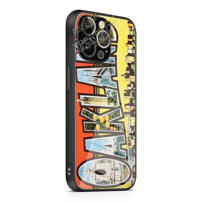 OAKLAND POSTCARD 2 iPhone 15 | iPhone 15 Plus | iPhone 15 Pro | iPhone 15 Pro Max Glass Case cover