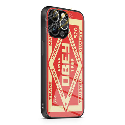 Obey logo iPhone 15 | iPhone 15 Plus | iPhone 15 Pro | iPhone 15 Pro Max Glass Case cover