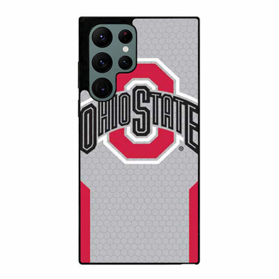 Ohio State logo honeycomb with red Samsung Galaxy S23 Ultra case cover