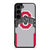 Ohio State logo honeycomb with red Samsung Galaxy S23 Plus | Samsung Galaxy S24 Plus case cover