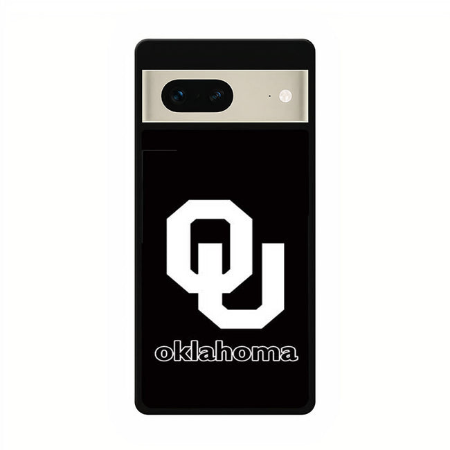 Oklahoma Sooners black logo google pixel 7 case cover