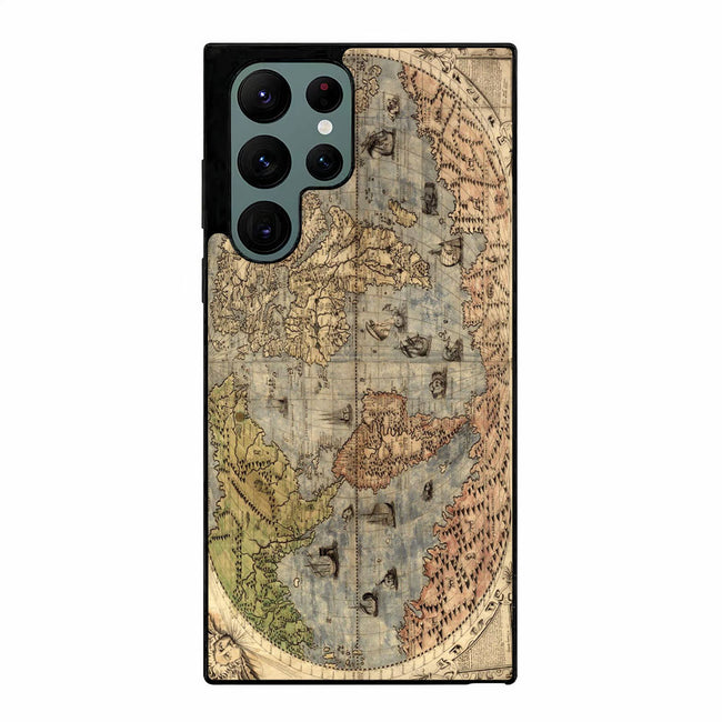 Old Retro World Map Samsung Galaxy S23 Ultra case cover