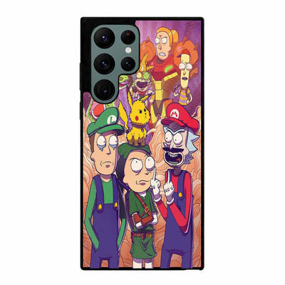 Rick and Morty Mario bros Samsung Galaxy S23 Ultra case cover